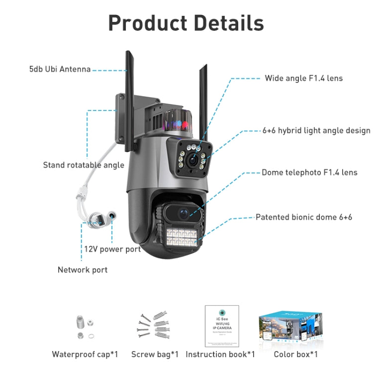 QX81 Humanoid Recognition AI Alarm WIFI Spherical Dual 2MP IP Camera QX81 Humanoid Recognition AI Alarm WIFI Spherical Dual 2MP IP Camera